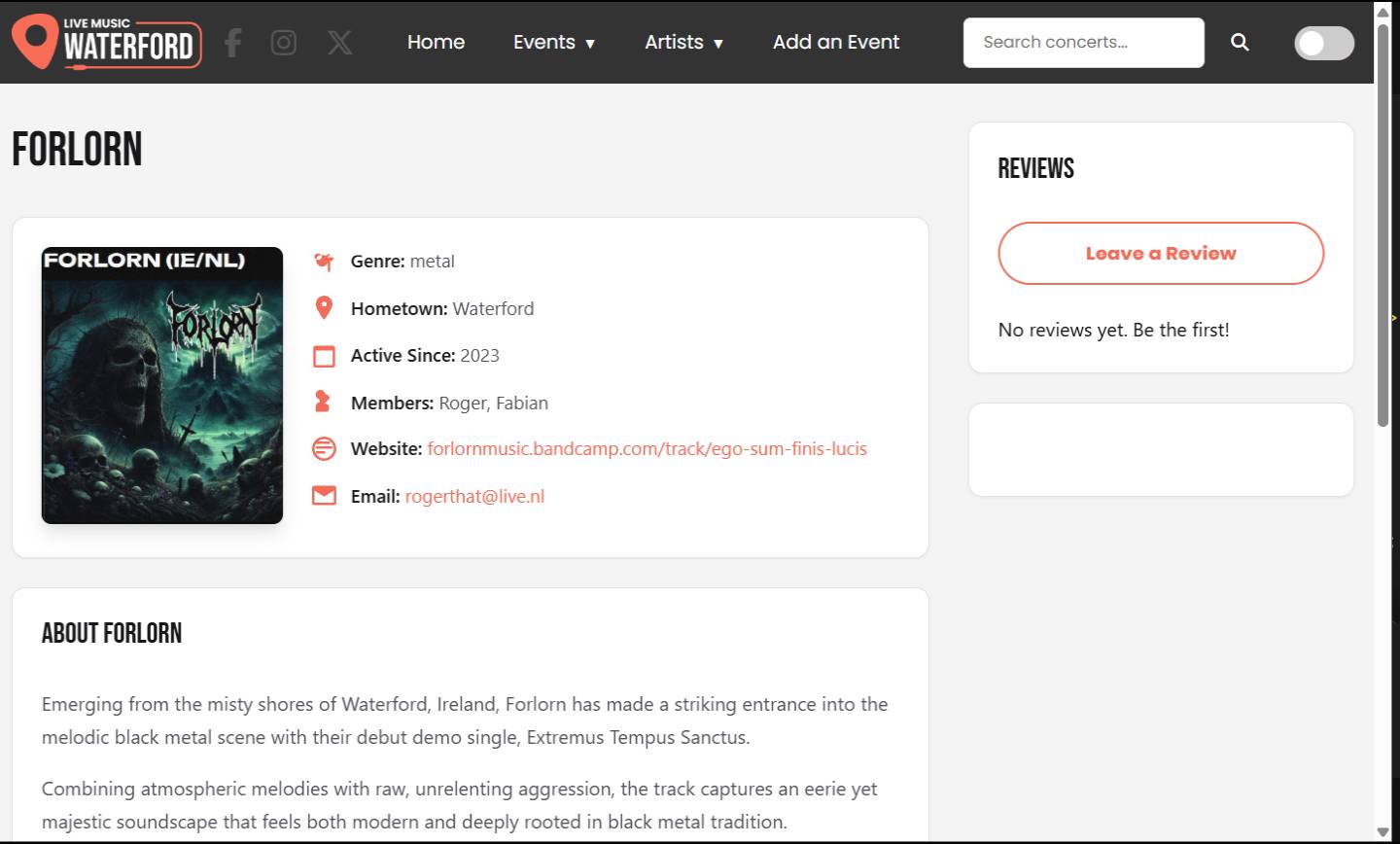 Livemusicwaterford.com Preview 5